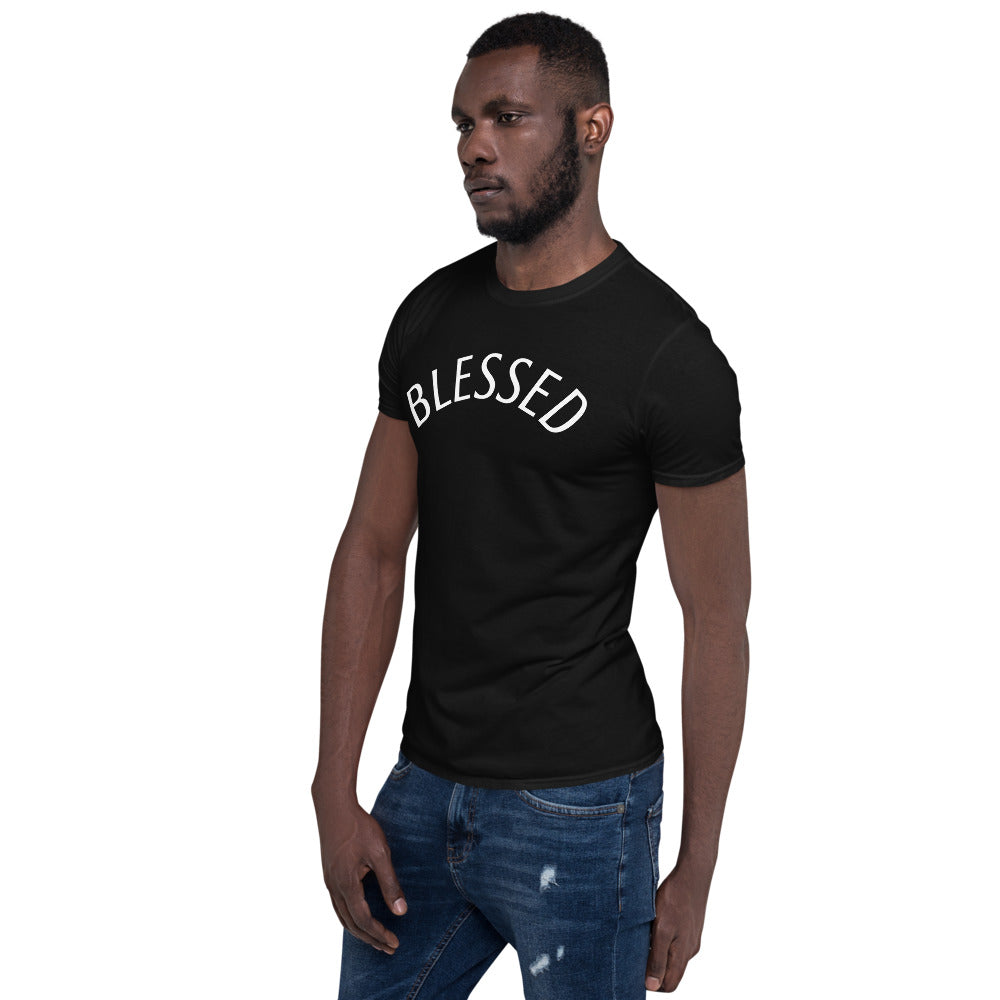 Blessed with a cross Unisex Basic Soft-Style T-Shirt