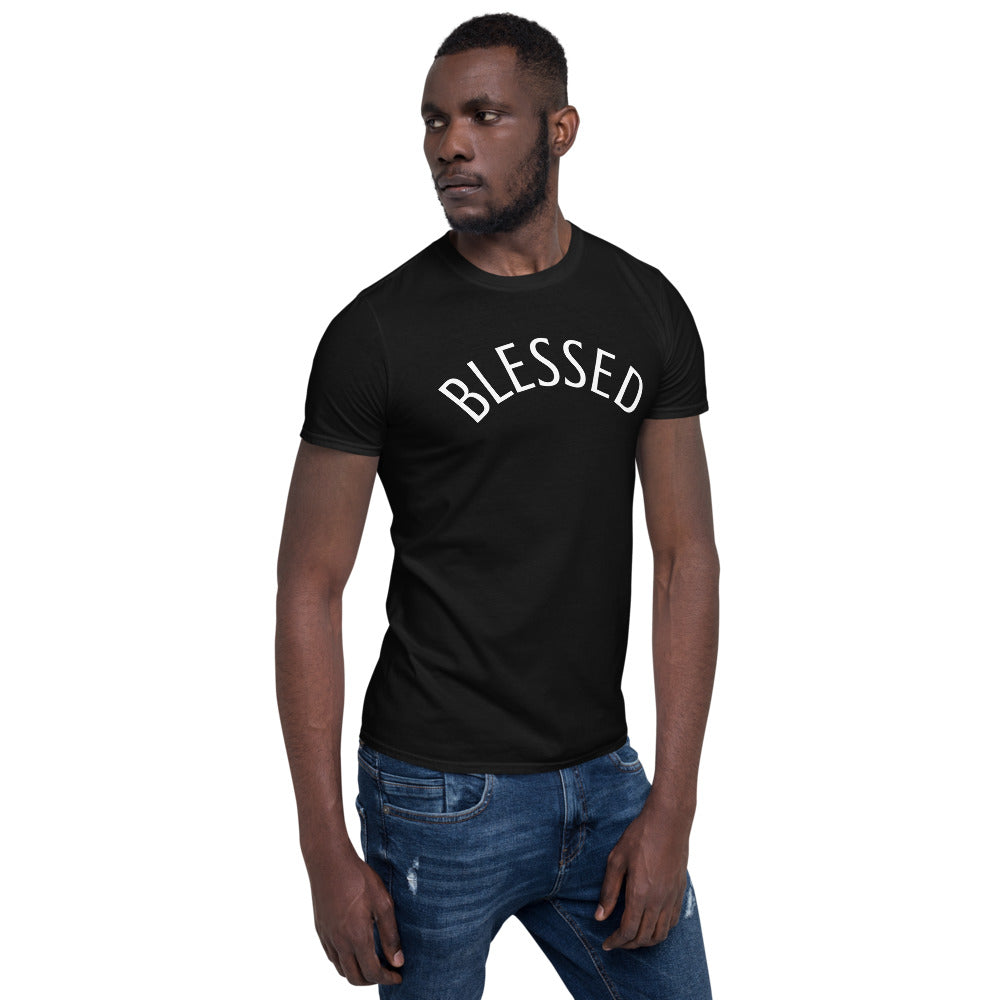 Blessed with a cross Unisex Basic Soft-Style T-Shirt