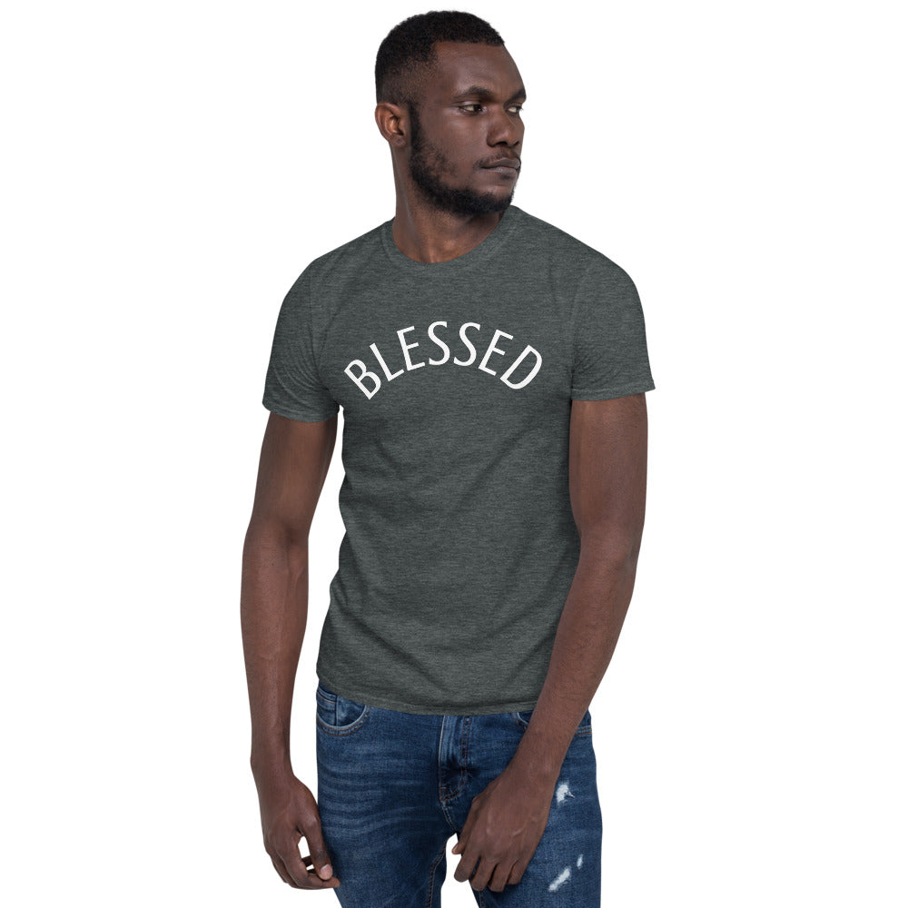 Blessed with a cross Unisex Basic Soft-Style T-Shirt