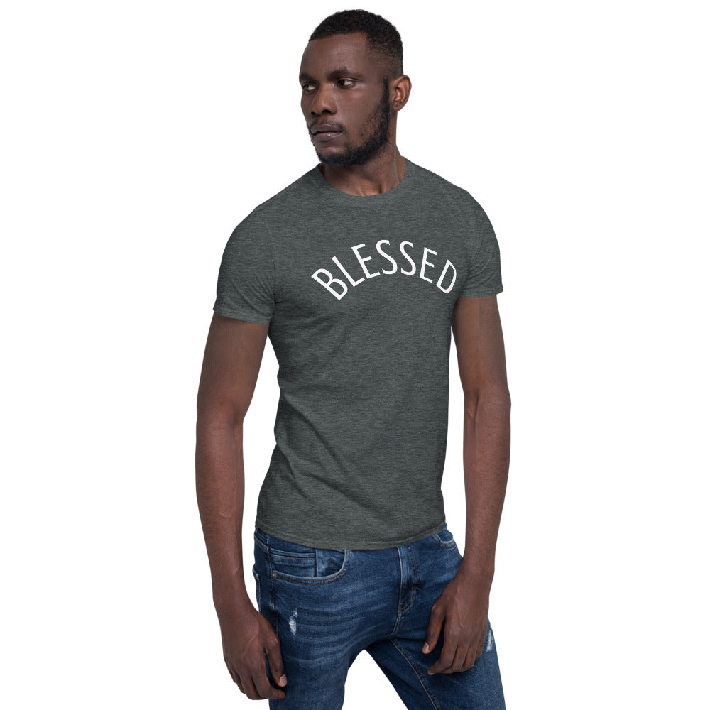 Blessed with a cross Unisex Basic Soft-Style T-Shirt