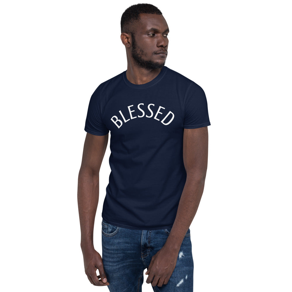 Blessed with a cross Unisex Basic Soft-Style T-Shirt