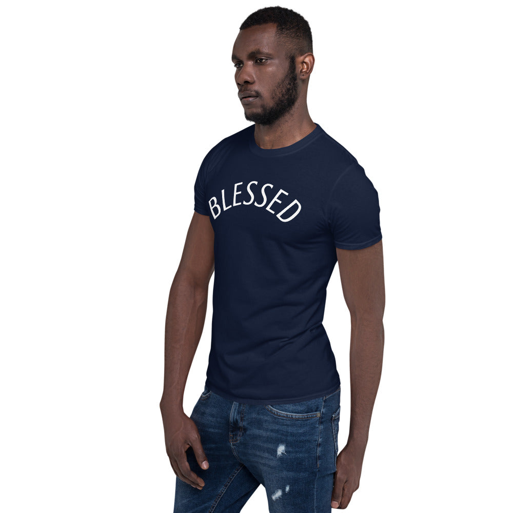 Blessed with a cross Unisex Basic Soft-Style T-Shirt