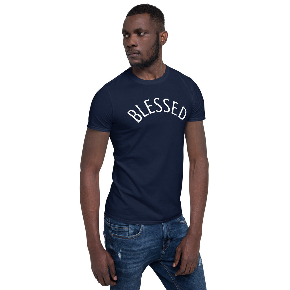 Blessed with a cross Unisex Basic Soft-Style T-Shirt