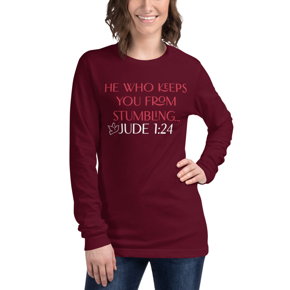 He who keeps you from Stumbling Unisex Long-Sleeve Tee