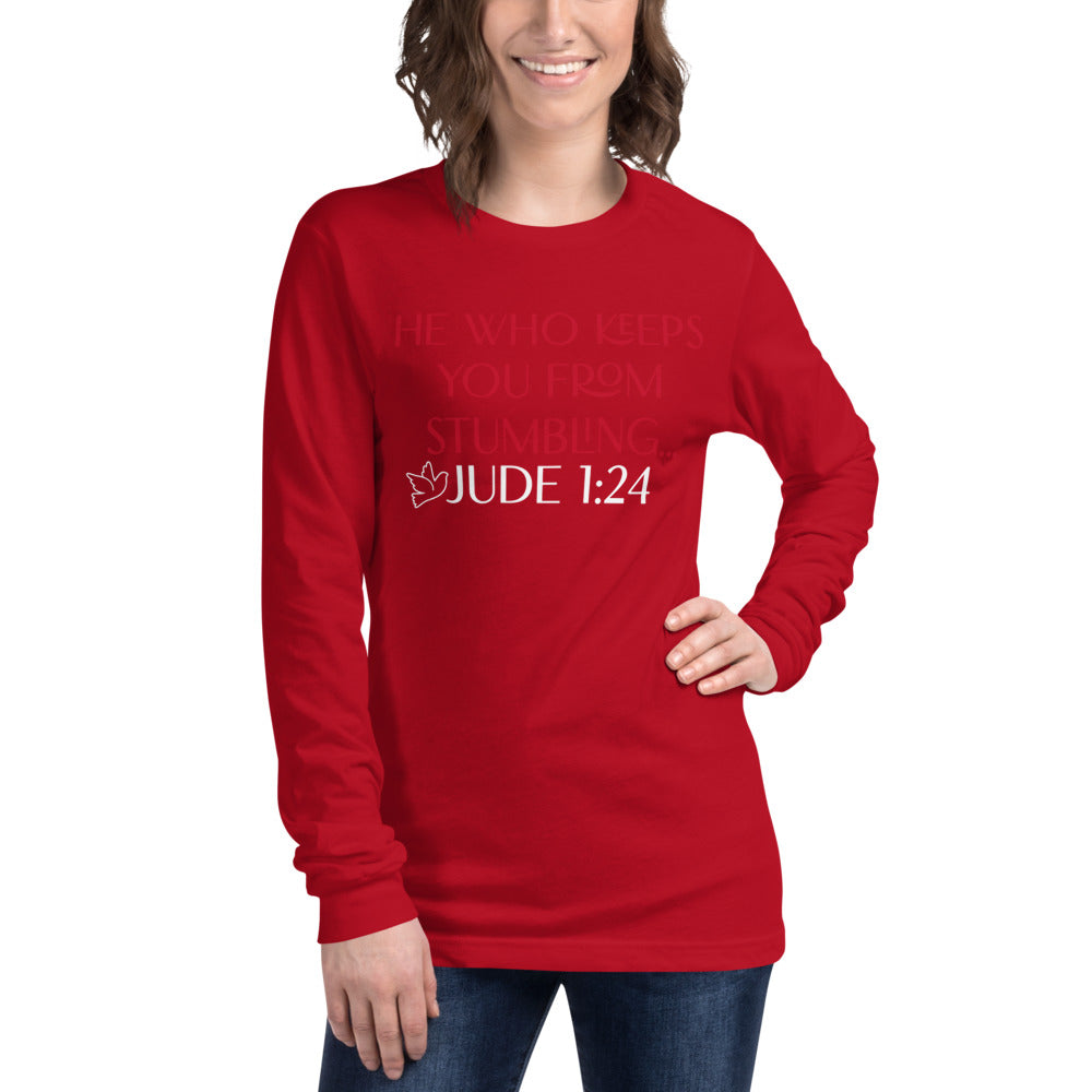 He who keeps you from Stumbling Unisex Long-Sleeve Tee