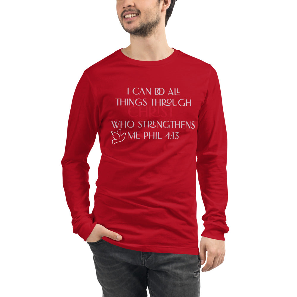 I Can Do All things through Unisex Long-Sleeve Tee