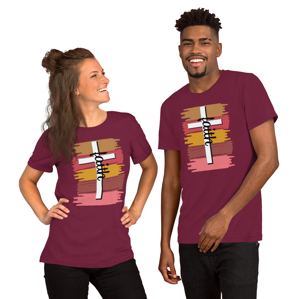 Faith, cross brushes Unisex Staple T-Shirt