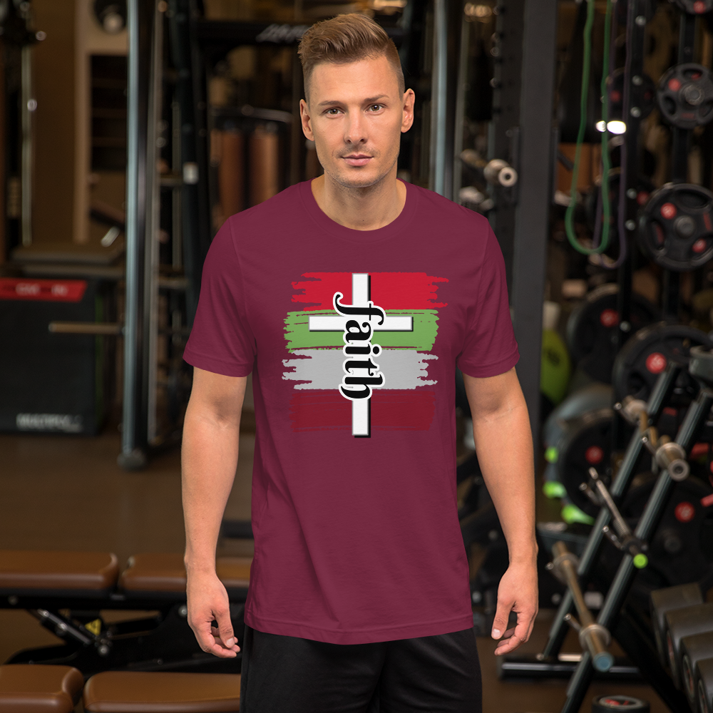Faith, cross and brushes Short-Sleeve Unisex T-Shirt