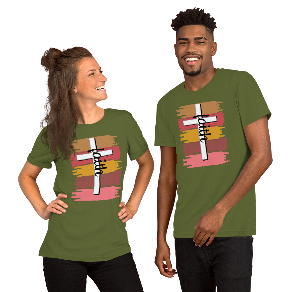 Faith, cross brushes Unisex Staple T-Shirt