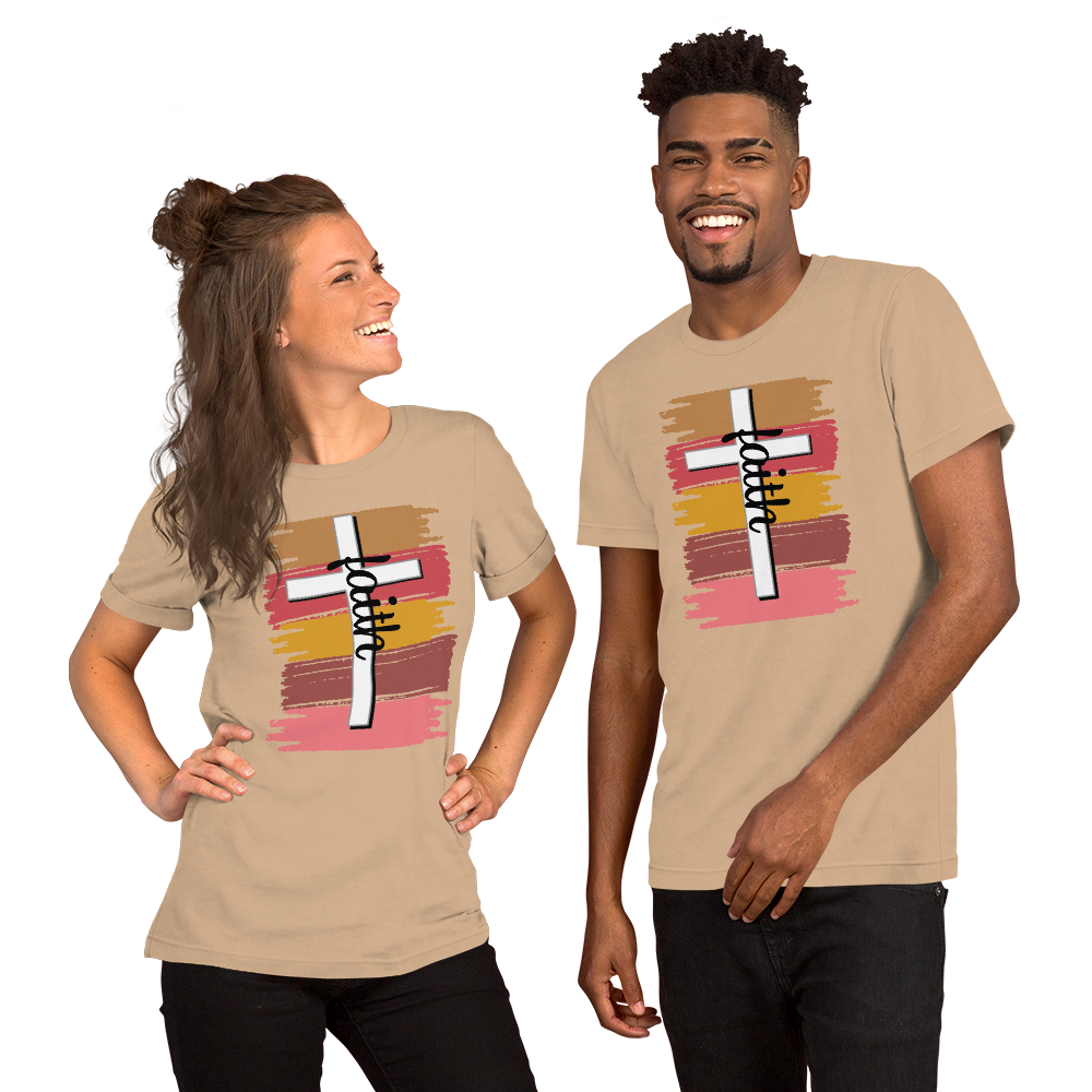 Faith, cross brushes Unisex Staple T-Shirt