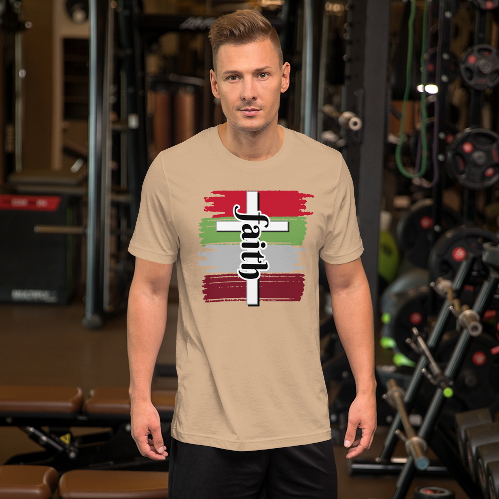 Faith, cross and brushes Short-Sleeve Unisex T-Shirt