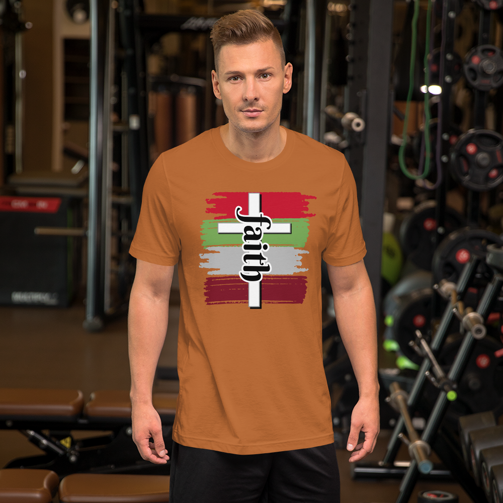 Faith, cross and brushes Short-Sleeve Unisex T-Shirt