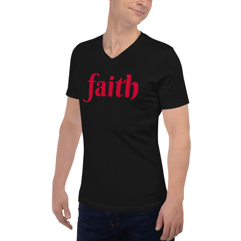 Faith Unisex Short Sleeve V-Neck T-Shirt