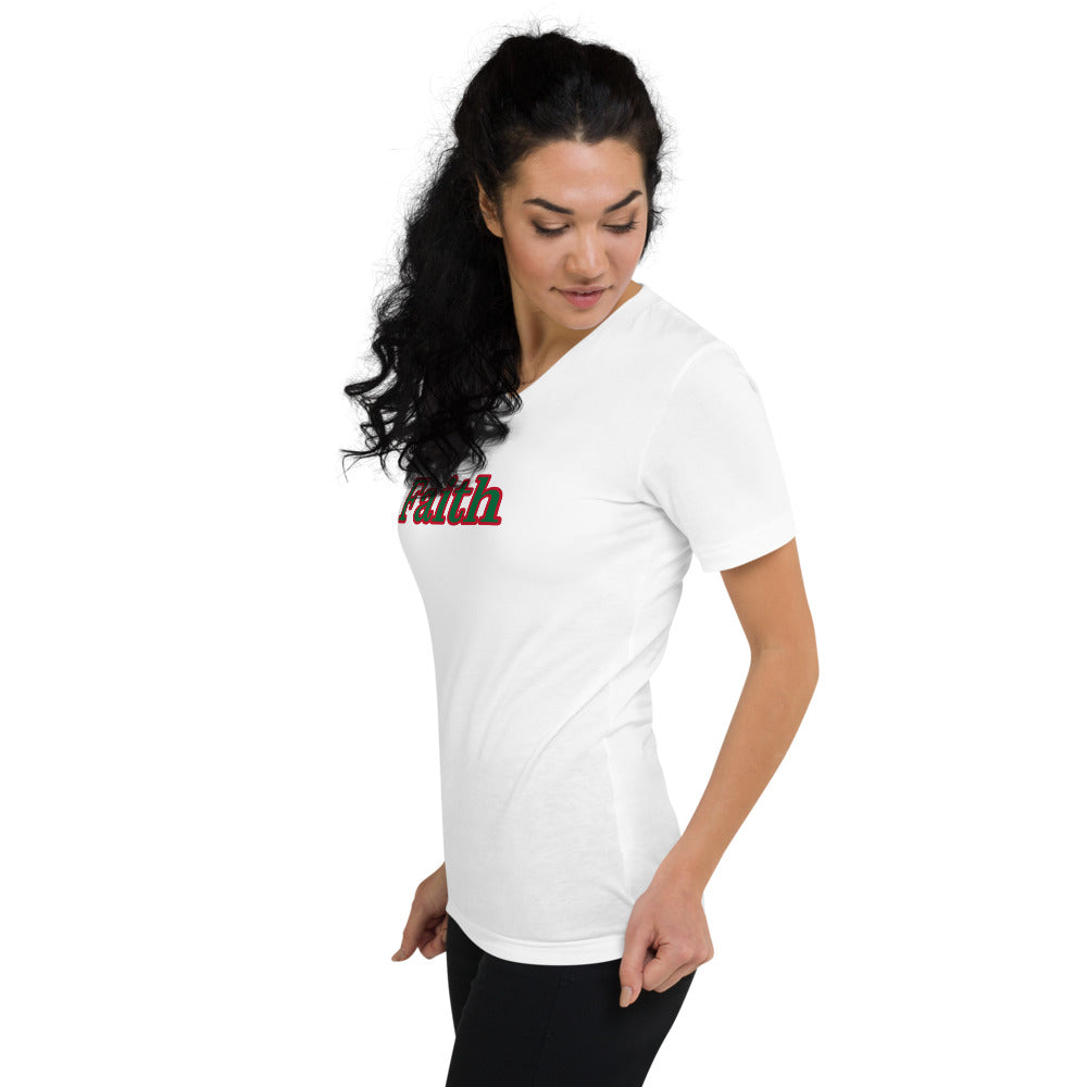 Faith Unisex Short Sleeve V-Neck T-Shirt