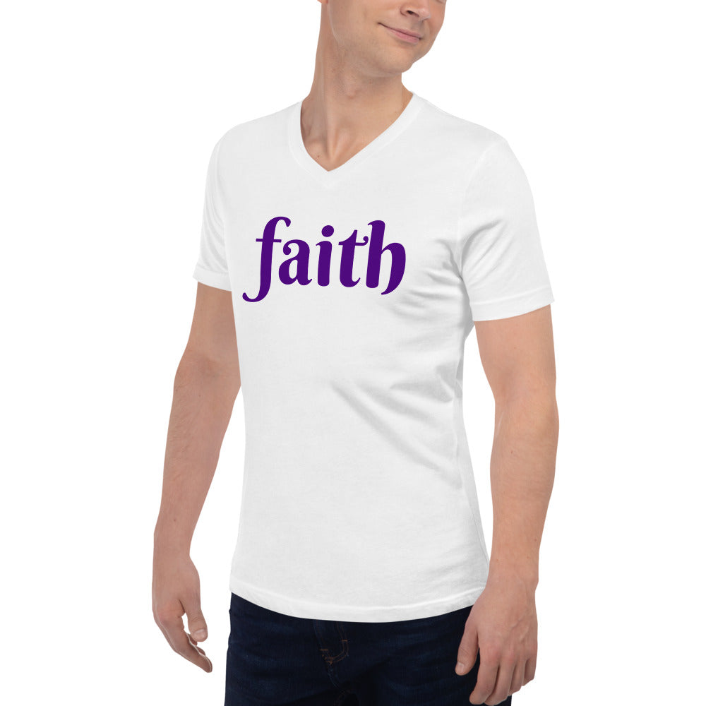 Faith Unisex Short Sleeve V-Neck T-Shirt