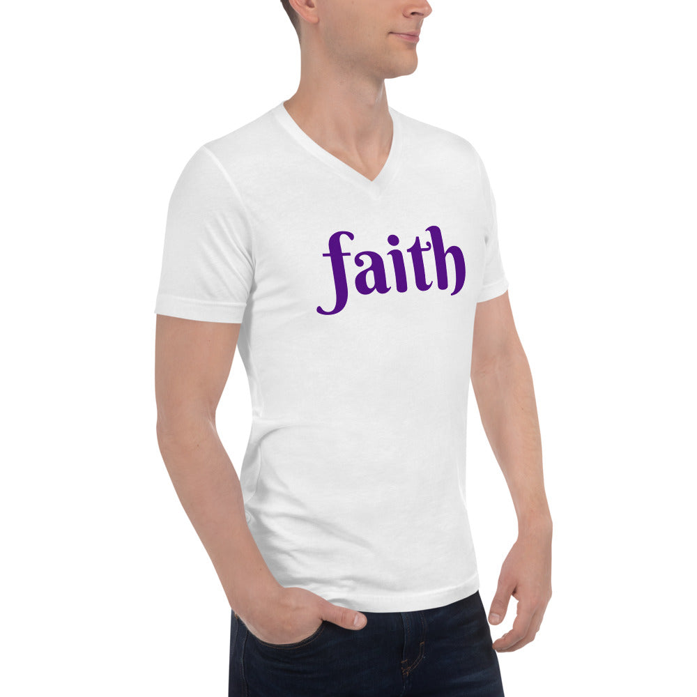 Faith Unisex Short Sleeve V-Neck T-Shirt