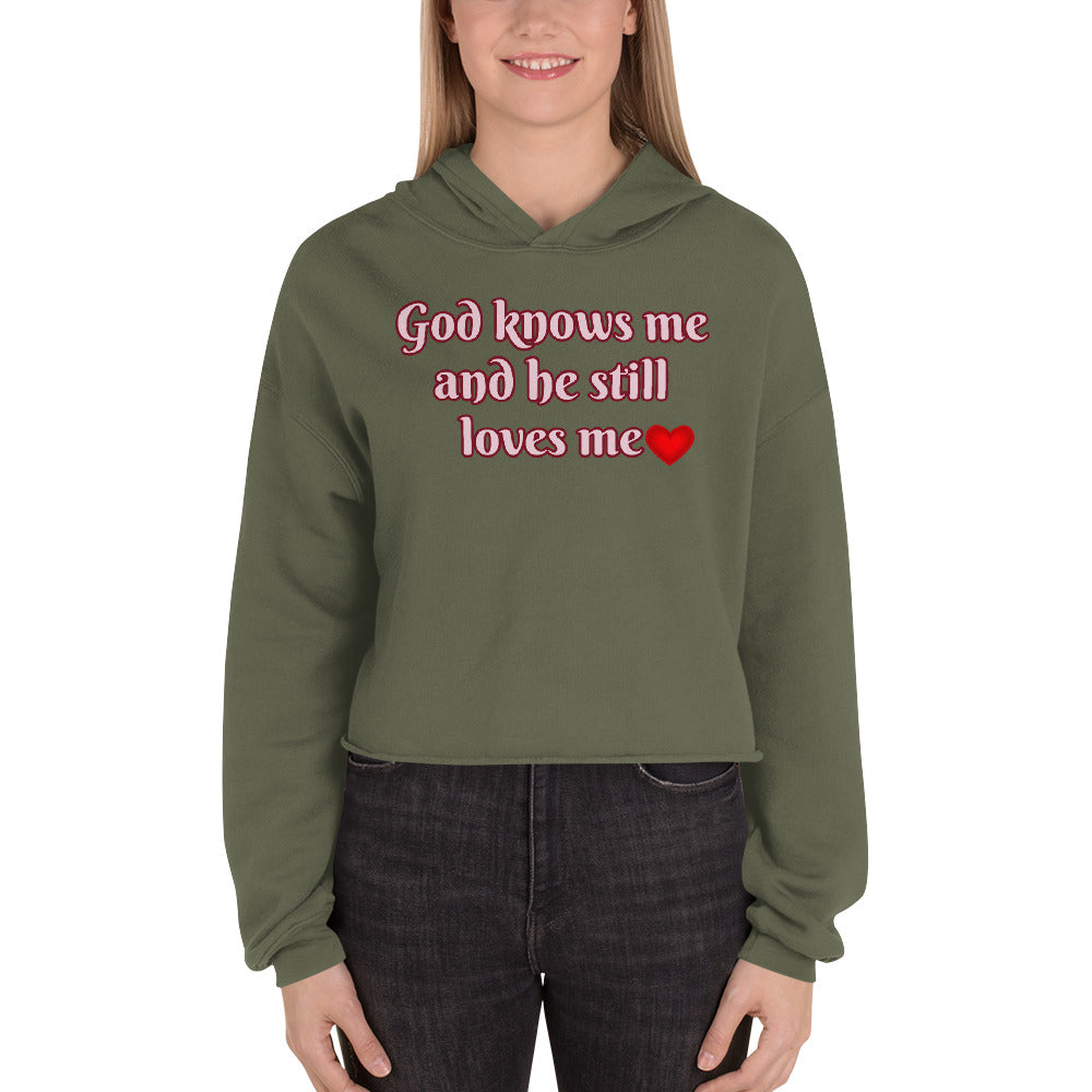 God Knows Me Women's Cropped Hoodie