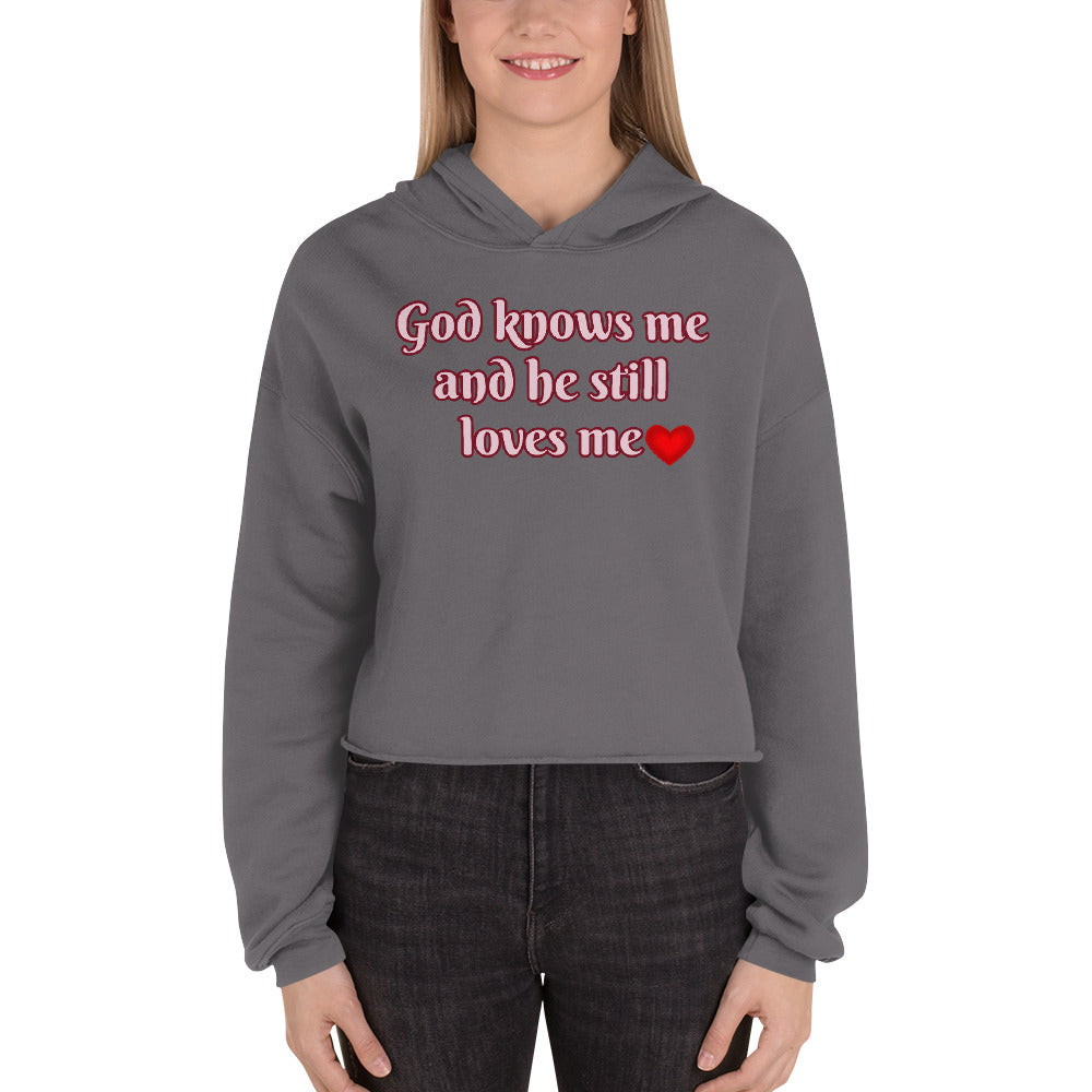 God Knows Me Women's Cropped Hoodie