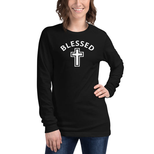 Blessed with a cross Unisex Long Sleeve Tee